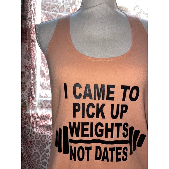 Weights Not Dates Orange Tank Top 🧡 - Picture 4 of 17